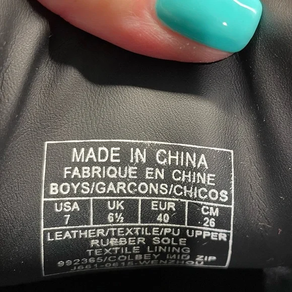 Boys Polo Boots-Colby Mid Zip. Size 7 - Picture 6 of 6